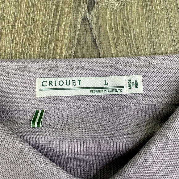 Criquet Mens Purple Pima Cotton Long Sleeve Rugby Players Polo Shirt Size L - Picture 8 of 14